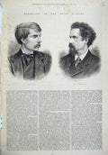 Original Old Antique Print 1875 Royal Academy Mr Walker Marks Portrait 19th