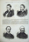 Old Antique Print 1875 Parliament Donoughmore Rayleigh Stanhope Whitelaw 19th