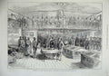 Original Old Antique Print 1875 Commodore Hewitt African Chiefs Encounter Ship
