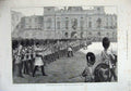 Old Antique Print 1875 Guards Trooping Colours Music James'S Park Queen 19th