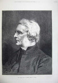 Old Antique Print 1875 Fine Art Portrait Rev Dr Colenso Bishop Natal Man 19th