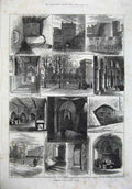 Old Antique Print Fine Art 1875 Tower London Peter'S Chapel Byward Gate 19th