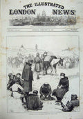 Old Antique Print 1857 War Spain King Alfonso Eating Breakfast Staff Army 19th