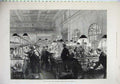 Old Antique Print Fine Art 1875 General Post Office Stamping Letters Mail 19th