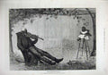 Original Old Antique Print 1875 Fine Art Coloured Man Music Little Baby Dog