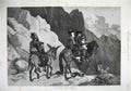 Old Antique Print 1875 Fine Art Going Market Eastern Turkestan Horse Hill 19th