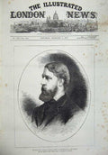 Old Antique Print 1875 Spencer Cavendish Marquis Harington Radnor Liberal 19th