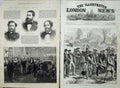 Antique Old Print 1875 Balloon Accident France Dead Railway Sivel Funeral 19th