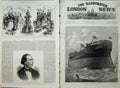 Original Old Antique Print Ship Alexandra Chatham Dockyard 1875 Hans Andersen