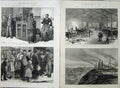Old Antique Print Wales 1875 Pawn-Office Coal Dowlais Cinder Pit Horses 19th