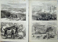 Original Old Antique Print War Spain 1875 Lacar Lorca Railway Siers Alfonso