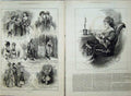 Old Antique Print 1875 Portrait Woman Sitting Chair Valentne'S Day Love 19th