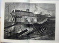 Old Antique Print 1875 Fine Art Arctic Expedition Ship Alert Portsmouth 19th