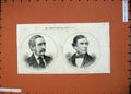 Old Antique Print 1875 William Holms Paisley John Hackney Parliament Men 19th