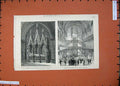 Old Antique Print 1875Memorail Bishop Lonsdale Lichfield Edinburgh Museum 19th
