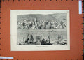 Original Old Antique Print 1875 War Volunteer Ta Army Camp Exercise India 19th