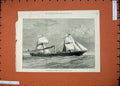 Old Antique Print 1875 Portuguese Government Transport Steam Ship Africa 19th