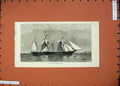 Original Old Antique Print 1875 Arctic Sailing Search Ship Pandora Sea Fine Art