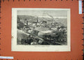 Original Old Antique Print Fine Art 1875 Thames GFields Grahamstown Zealand