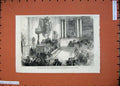 Original Old Antique Print 1875 Brother King Portugal House Peers Lisbon 19th