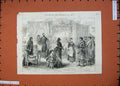 Original Old Antique Print War Spain 1875 Siers Billeted Family Valladolid Army