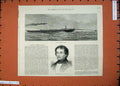 Old Antique Print 1875 Portrait Lord Leonards Torpedo Steam Launch Ship 19th