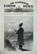 Old Antique Print 1875 Fine Art India Parsee Praying Sun-Rise Sea Bible 19th