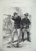 Original Old Antique Print 1875 Emperor Germany Italy Shooting Grouse Monza