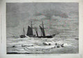 Old Antique Print 1875 Ship Pandora Peel'S Strait Polar Regions Ice-Bergs 19th