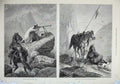 Old Antique Print 1875 Mountaineer Russian Asia Zarovschansky Mountains 19th