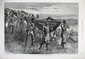 Old Antique Print 1875 Fine Art Stanley Boat Livingstone Africa Natives 19th