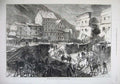Old Antique Print 1875 Effects Storm Flood Buda-Pesth Buildings Ruins Art 19th