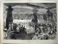Old Antique Print 1875 Prince Wales Lunching Caves Elephanta Banquet Art 19th