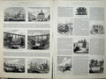 Antique Old Print Railway 1875 Suspension Bridge Darlington Viaduct Train 19th