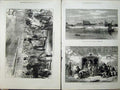 Old Antique Print Prince Wales India 1875 Arab Cave Cairo Railway Palace 19th