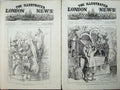 Original Old Antique Print 1875 Arches Bombay Prince Wales Crown Illuminations