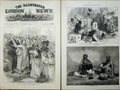Antique Old Print 1875 Prince Wales School Bombay Snake Charmers Fine Art 19th