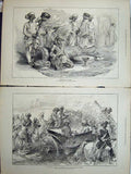Old Antique Print Guicowar Baroda 1875 Rajah Horse Carriage Bombay India 19th