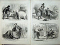 Old Antique Print 1875 Pictorial Charade Actors Syllable Performing Bear 19th