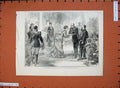 Original Old Antique Print 1875 Emperor Germany Princess Margherita Milan 19th
