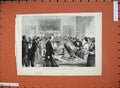 Old Antique Print 1875 Conversazione Iron Steel Institute Manchester Art 19th