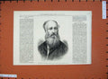 Original Old Antique Print 1875 Sir Frederick Arrow Deputy Master Trinity House