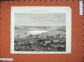 Old Antique Print 1875 View New Channel River Danube Vienna Bridge Town 19th