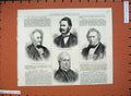 Original Old Antique Print 1875 Lord Fitzwalter CobbHeadlam Houston Stewart