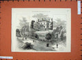 Original Old Antique Print 1875 Sheffield Mayor House Park Royal Visit Mansion