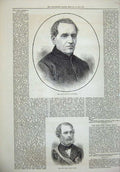 Old Antique Print 1876 Portrait Cardinal Antonelli Peer Baron Airey Men 19th