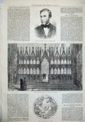 Old Antique Print 1876 Wilberforce Winchester Chapel Sackville Arms Japan 19th