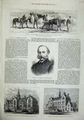 Original Old Antique Print War 1876 Servian Army Freemantle Chauncy Westminster