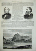 Original Old Antique Print Pillar Mountain Cumberland Bury Peer Ardmillan Judge