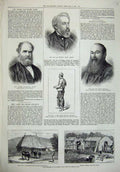 Original Old Antique Print 1876 Skinner Artist Falshaw Francis War Servian Army